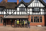 The team outside Sidway Hall, a major refurbishment project