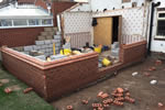 Brick base for orangery