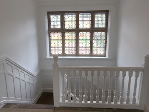 Rebuilt staircase in major construction project